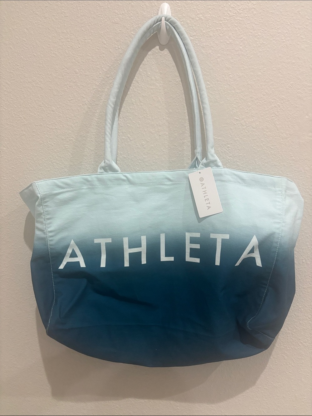 Athleta Ombre Aqua to Teal Tote